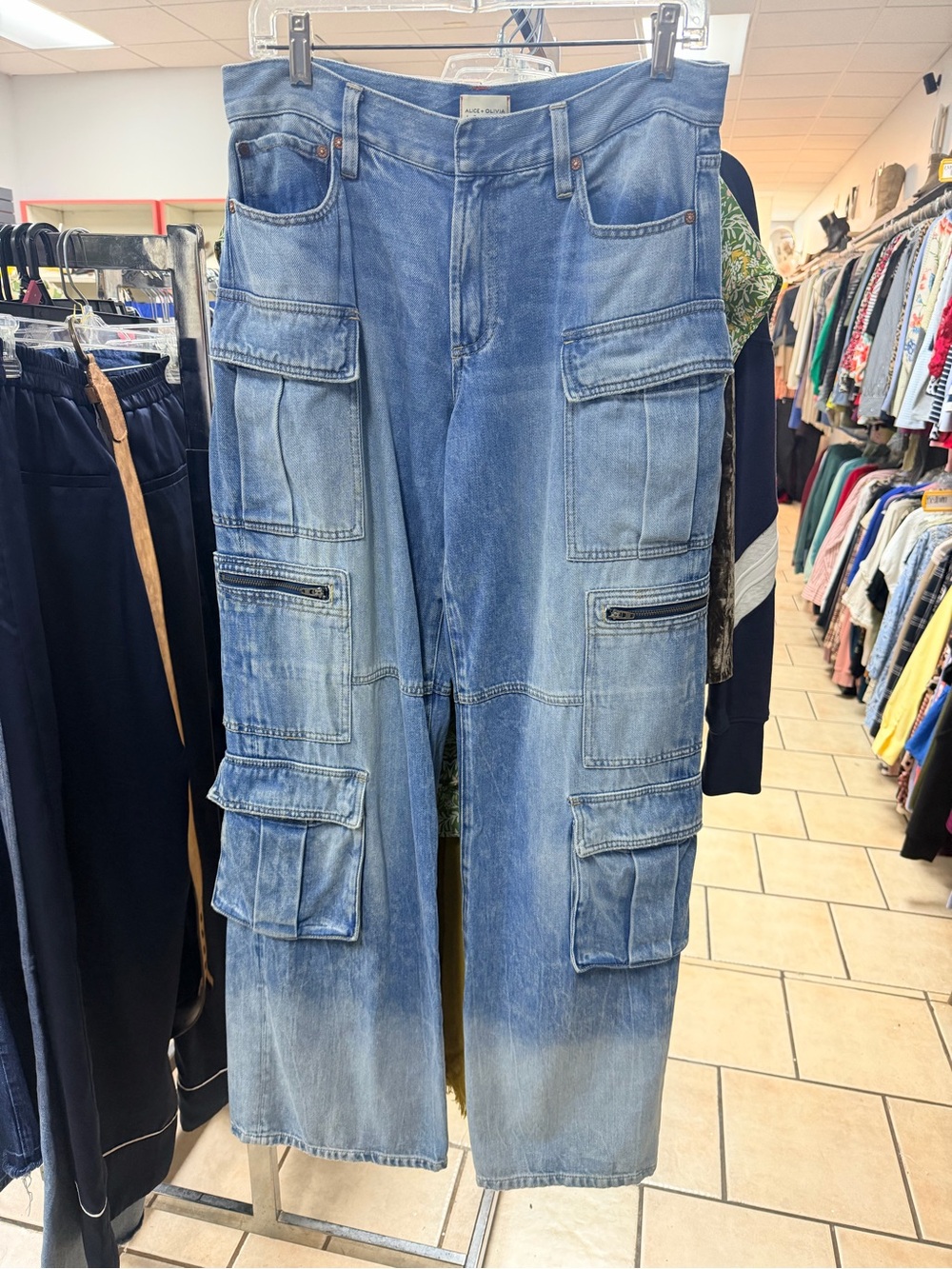 Alice and Olivia, Cay, Baggy Denim cargo pants